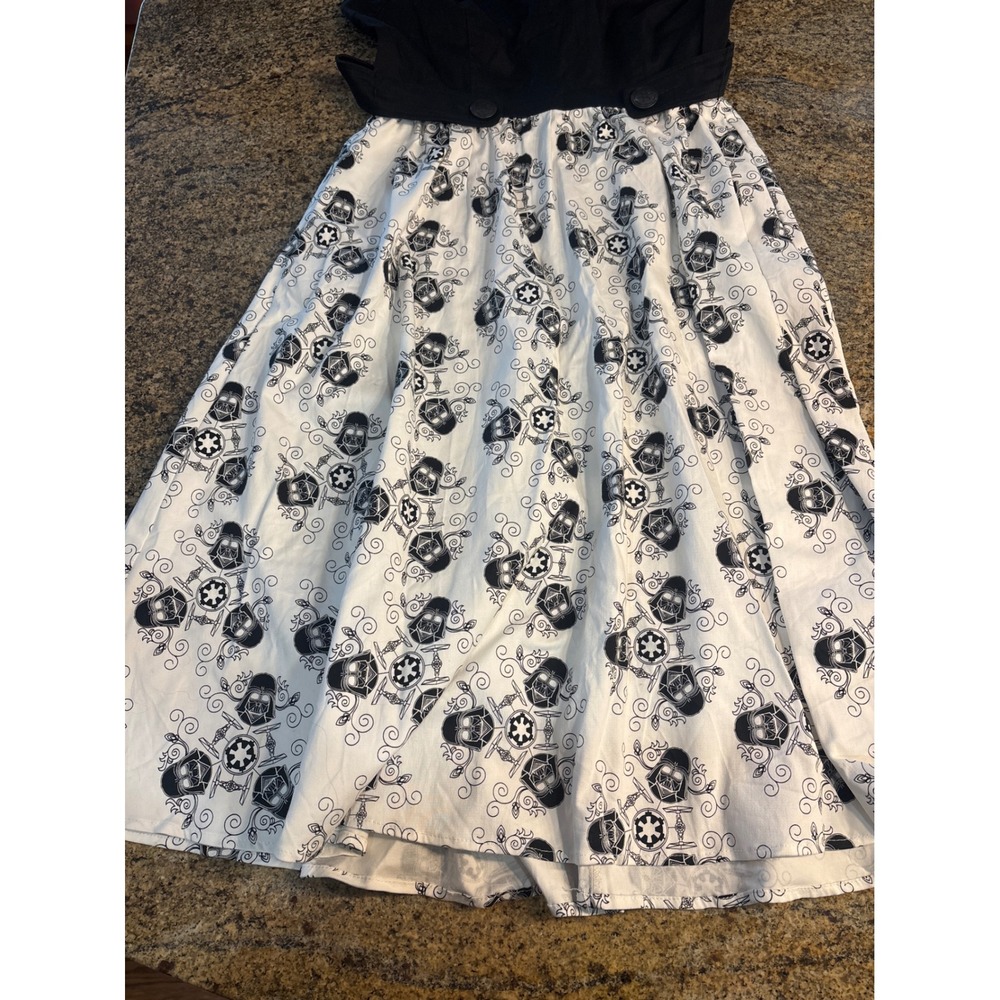 Her Universe Disney Dress Shop Darth Vader Halter Dress‎ Size Large Black White - Picture 4 of 10